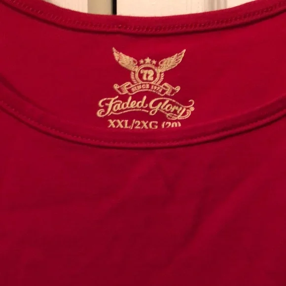 Faded Glory -size 20 -Women Scoop Neck Tank - Red - Picture 2 of 3